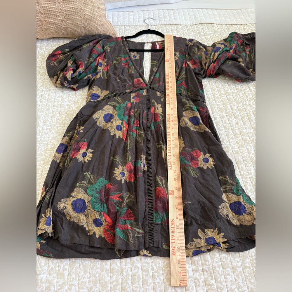 🌼 Free People Strawberry Fields Floral Tunic Mini Dress | Size M - Picture 11 of 16
